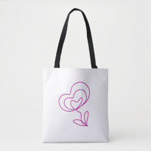 Tote Bag Simple logo personnalisé élégant minimaliste ici e