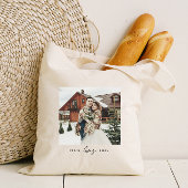 Tote Bag Simple Love Script Personnalisé Couple Photo