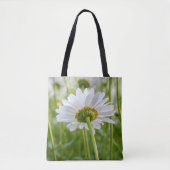 Tote Bag simple marguerite blanche dans le champ (Devant)