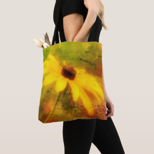 Tote Bag Simple Marguerite Susan à l'œil noir Art en détres