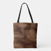 Tote Bag Simple Marron Foncé Marbre Subtil Monogramme Moder (Dos)