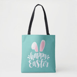 Tote Bag Simple Mignonne Lapin Oreilles Joyeuses Pâques S