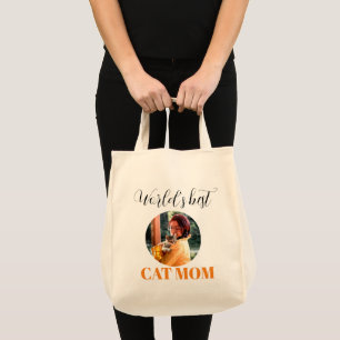 Tote Bag Simple mignonne Monde meilleur chat maman photo