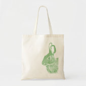 Tote Bag Simple minimal double face vert et bleu lapin (Devant)