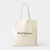 Tote Bag simple minimum ajouter votre nom bridesmaid mariag (Dos)