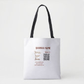 Tote Bag Simple minimum q r code ajouter logo code d'analys (Devant)