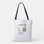 Tote Bag Simple minimum q r code ajouter logo code d'analys (Dos)