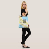 Tote Bag Simple minimum q r code ajouter logo code d'analys (Sur le modèle)