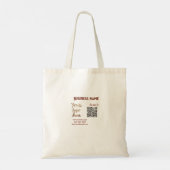 Tote Bag Simple minimum q r code ajouter logo code d'analys (Dos)