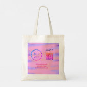 Tote Bag Simple minimum q r code ajouter logo code d'analys (Dos)