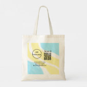Tote Bag Simple minimum q r code ajouter logo code d'analys (Dos)