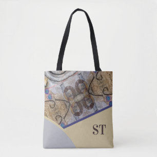 Tote Bag Simple moderne avec accents abstraits Initiales
