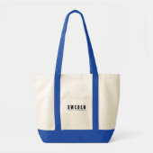 Tote Bag Simple Moderne Suède LETTRE suédoise Drapeau Souve (Devant)