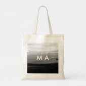 Tote Bag Simple monogramme ajouter votre nom lettre man min (Dos)
