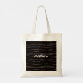 Tote Bag Simple monogramme ajouter votre nom lettre man min (Dos)