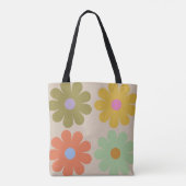 Tote Bag Simple Pastel Vintage Flower Pattern (Dos)