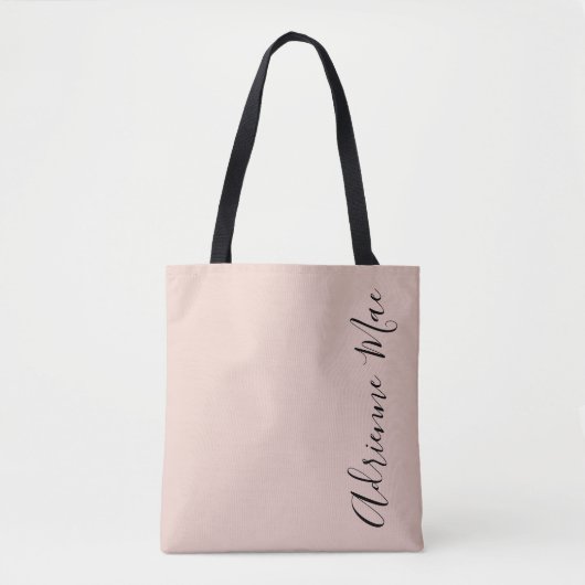 Tote Bag Simple personnalisation rose pâle (Devant)