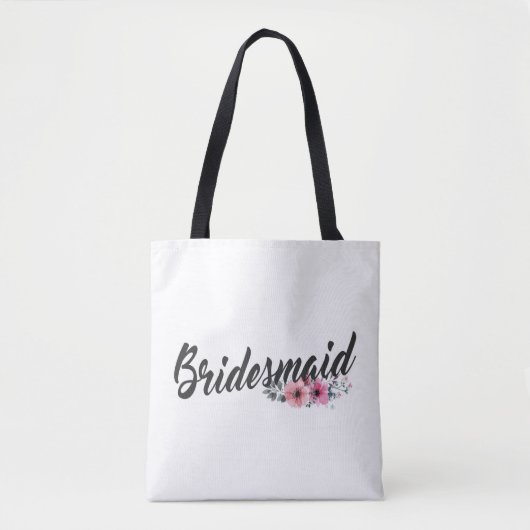 Tote Bag Simple Robe de Demoiselle d'Honneur Calligraphie | (Devant)