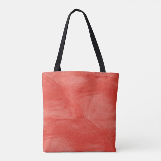 Tote Bag Simple rouge orange subtil marbre moderne Monogram (Dos)