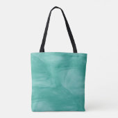 Tote Bag Simple Turquoise Vert subtil marbre Moderne Monogr (Dos)