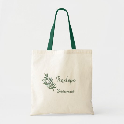 Tote Bag Simple verdure Botanique Bridesmaid faveur (Devant)