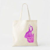 Tote Bag Simple Vibrant Purple Bunny Pâques (Devant)
