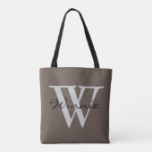 Tote Bag Simplement monogrammes et noms + votre backgr. et (Dos)