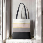 Tote Bag Simples bandes Feminine Motif avec votre nom