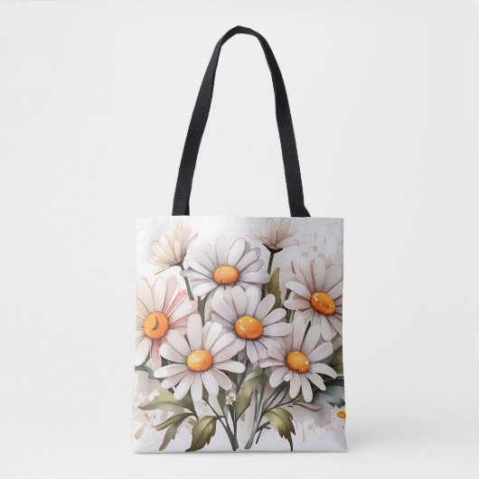 Tote Bag Simples marguerites élégantes (Devant)