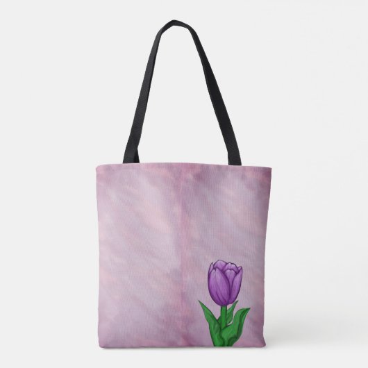 Tote Bag Simplicité Tulipe pourpre (Dos)