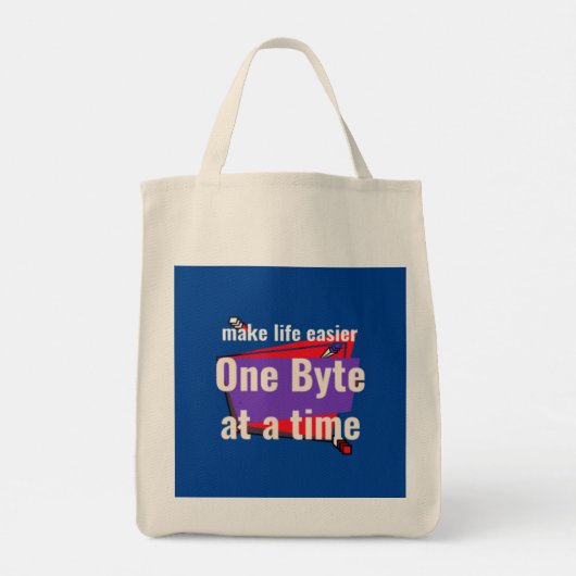 Tote Bag Simplifiez la vie d'un octet à la fois (Dos)