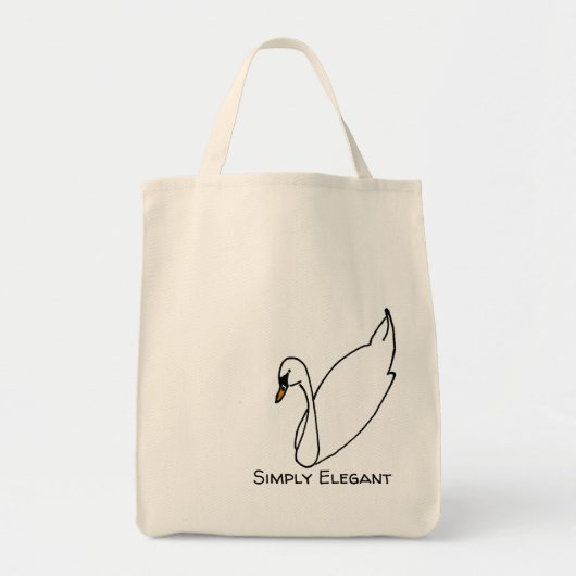 Tote Bag Simply Elegant Swan (Devant)