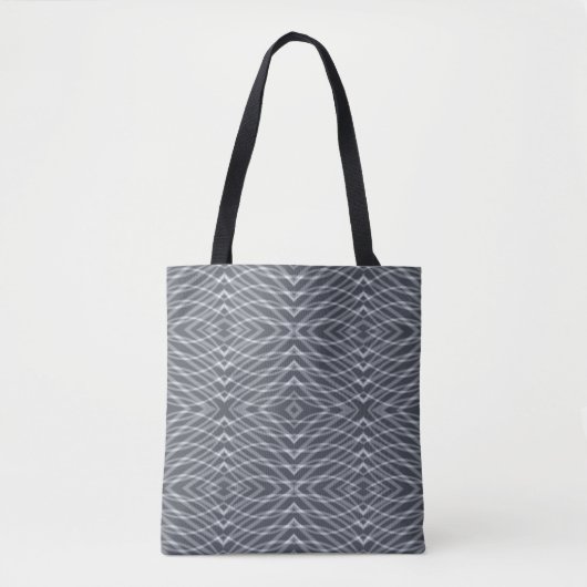 Tote Bag Sine Wave Pulse Signal moderne Art Abstrait Design (Devant)