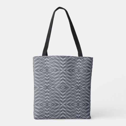 Tote Bag Sine Wave Pulse Signal moderne Art Abstrait Design (Dos)