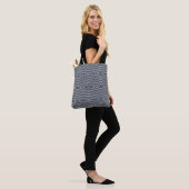 Tote Bag Sine Wave Pulse Signal moderne Art Abstrait Design (Sur le modèle)