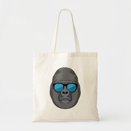 Tote Bag Singe avec lunettes de soleil (Devant)