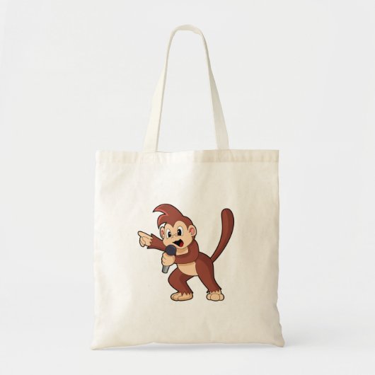 Tote Bag Singe comme Singe avec Microphone.PNG (Devant)