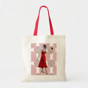 Tote Bag Singe dans la robe rouge avec du vin