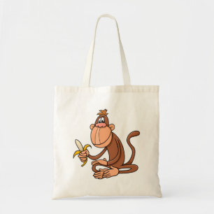 Tote Bag Singe de dessin animé mignon avec banane animal dr