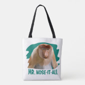 Tote Bag Singe de Punny Proboscis (Dos)