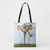Tote Bag Singe idiot et coccinelles (Devant)