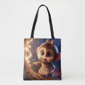 Tote Bag Singe mignon en robe (Devant)