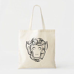 Tote Bag Singe tribal noir et blanc