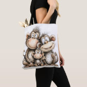 Tote Bag Singes mignons (De près)