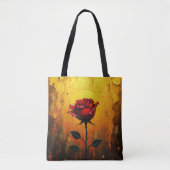 Tote Bag Single Red Rose (Devant)