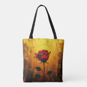 Tote Bag Single Red Rose (Dos)