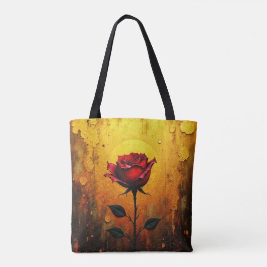 Tote Bag Single Red Rose (Dos)