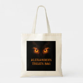 Tote Bag Sinister Glowing Orange Eyes Halloween (Dos)