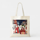 Tote Bag Sinterklaas et Piet sur les toits d'Amsterdam (Dos)