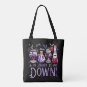 Tote Bag Sips sur le point de descendre Halloween Cocktails (Dos)